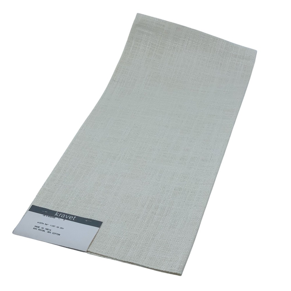 Kravet Fabric Sample Rayon‎ Cotton Blend Neutral White Textured Remnant Craft
